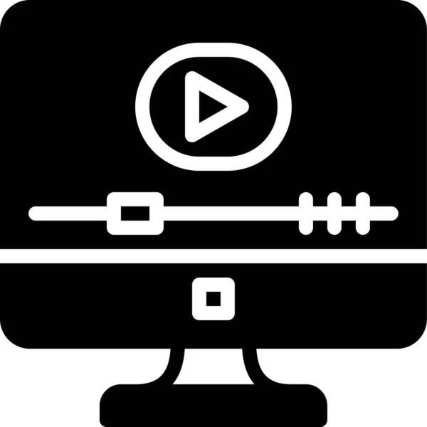 Video Symbol Einfache Vektorillustration — Stockvektor