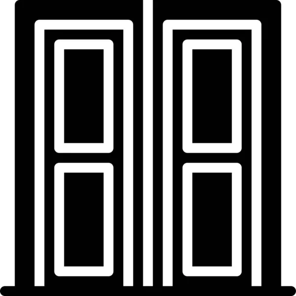 Значок Двери Простая Векторная Иллюстрация — стоковый вектор