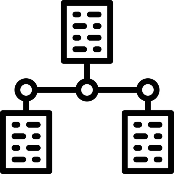 Datacenter Lijn Vector Pictogrammen — Stockvector