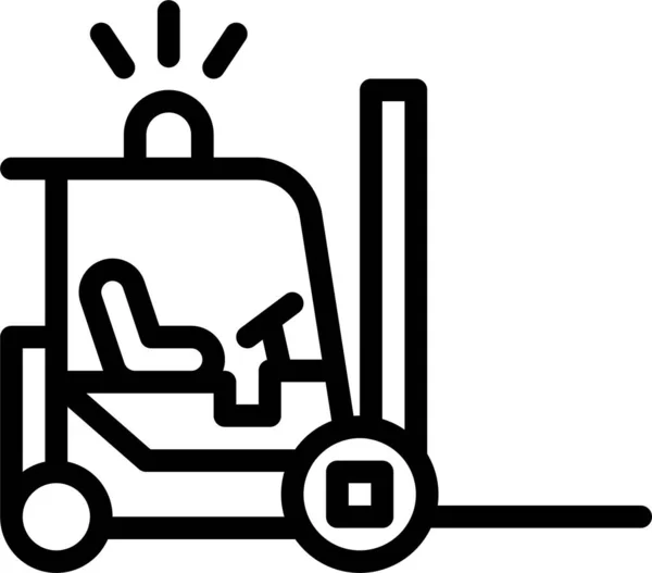 Forklift Lojistik Dağıtım Hattı Vektör Simgesi — Stok Vektör
