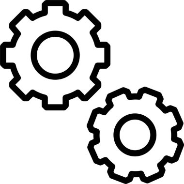 Ayarlar simgesi, basit vektör illüstrasyonu 