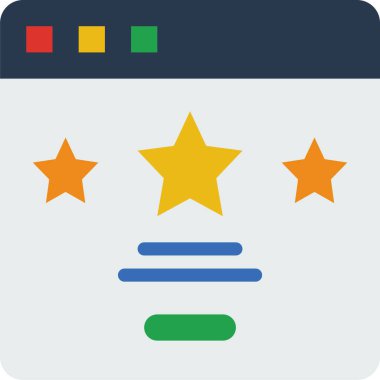 Yıldız. Web simgesi basit illüstrasyon