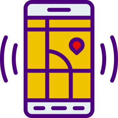 Harita simgesi, basit vektör illüstrasyonu 