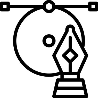 Bilim ve teknoloji çizgi vektör simgesi.