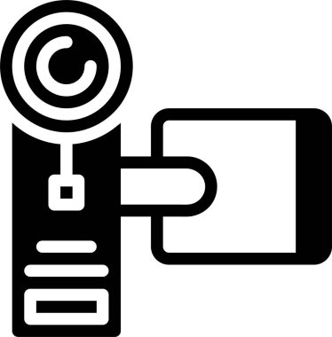 video kamera vektör simgesi beyaz arkaplanda izole edildi