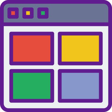 Web ve mobil için sütun vektör simgesi