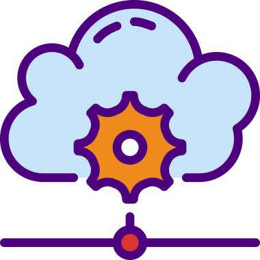 Ayarlar simgesi, basit vektör illüstrasyonu 