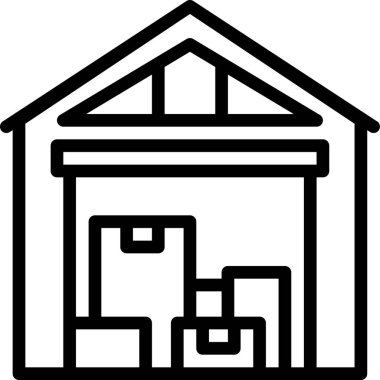 Depo simgesi, vektör illüstrasyonu