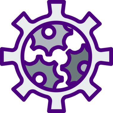 Ayarlar simgesi, basit vektör illüstrasyonu 