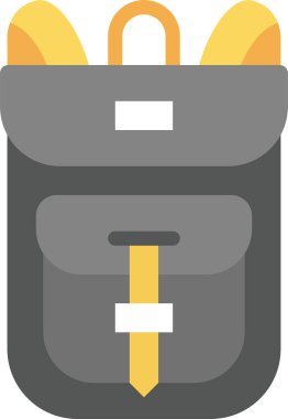 Okul Sırt Çantası simgesinin vektör çizimi 