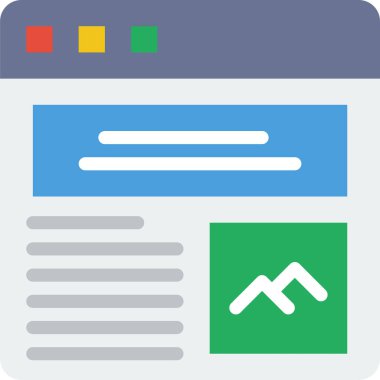 Web makalesi, basit vektör tasarımı illüstrasyonu