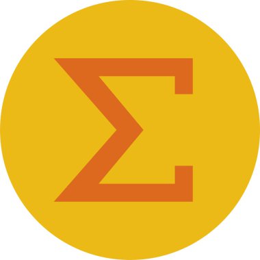 toplam simgesi, vektör illüstrasyonu