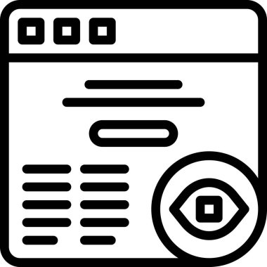 tarayıcı simgesi, vektör illüstrasyonu