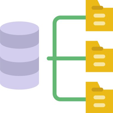 veritabanı simgesi beyaz arkaplanda izole edildi