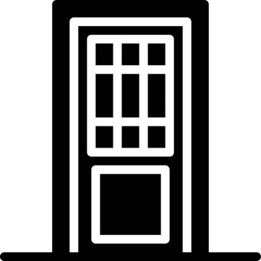 Kapı simgesi, basit vektör illüstrasyonu 