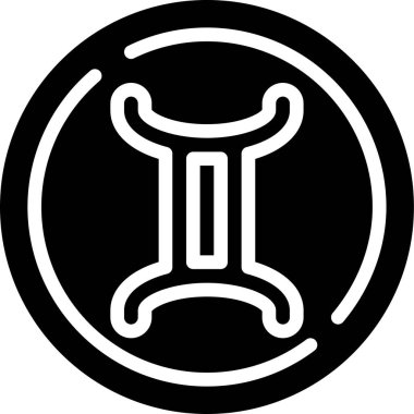 Gemini simgesi, zodyak 'ın vektör çizimi