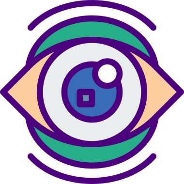 Göz simgesi, vektör illüstrasyonu  