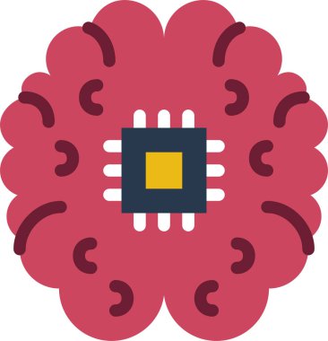 Yapay Zeka basit vektör simgesi