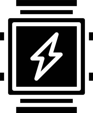 Şarj oluyor Saat, elektrik düz vektör simgesi