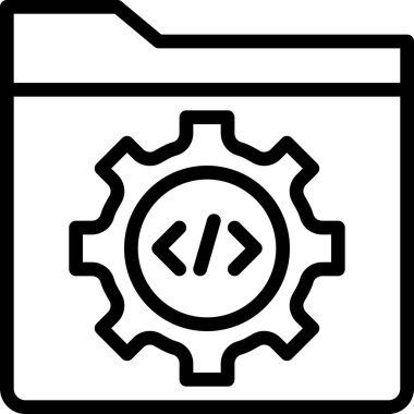 Ayarlar simgesi, basit vektör illüstrasyonu 