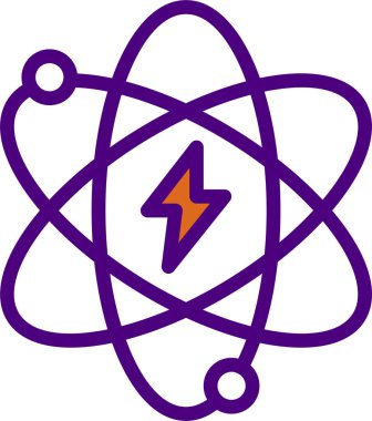 elektron simgesi, vektör illüstrasyonu