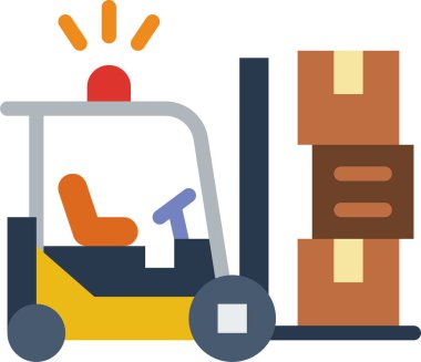 forklift. Web simgesi vektör illüstrasyonu