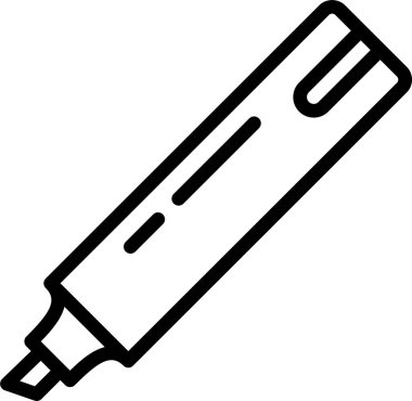 İşaretleyici simgesi, eğitim ve okul konsepti