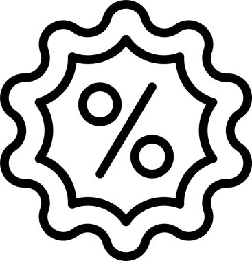 indirimli ve pazarlama satırı vektör simgesi.