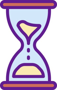 Kum saati. Web simgesi basit illüstrasyon