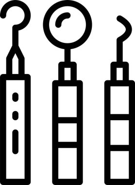 Diş simgesi, tıbbi konsept, vektör illüstrasyonu