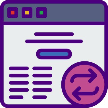 Tarayıcı simgesi, bilim ve teknoloji çizgisi vektör simgesi.