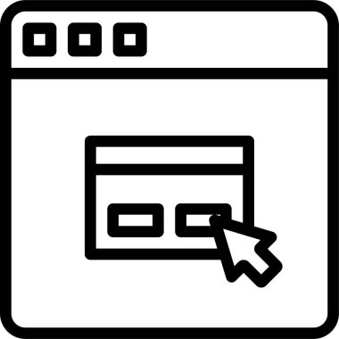 Windows simgesi, vektör illüstrasyonuna tıklayın