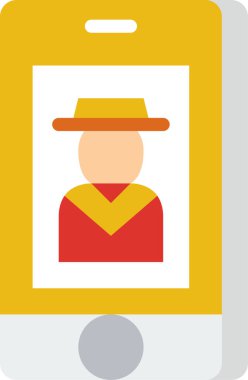 Modern simgenin Facetime vektör illüstrasyonu 