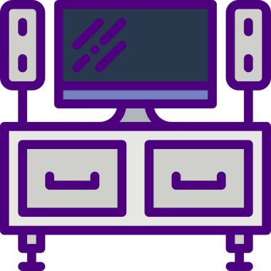 TV simgesi, vektör illüstrasyonu