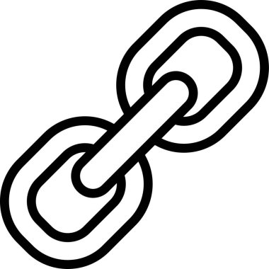  Bağlantı simgesi, basit vektör illüstrasyonu  