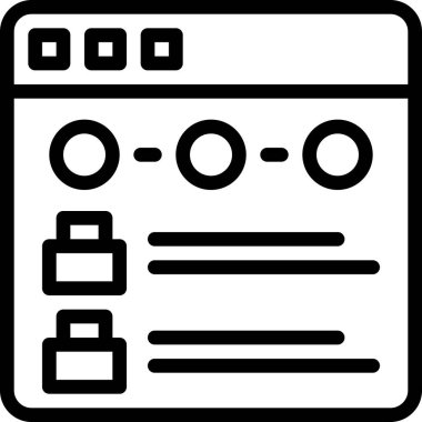 Harita simgesi, basit vektör illüstrasyonu 