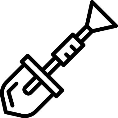 Kürek simgesi, vektör illüstrasyonu