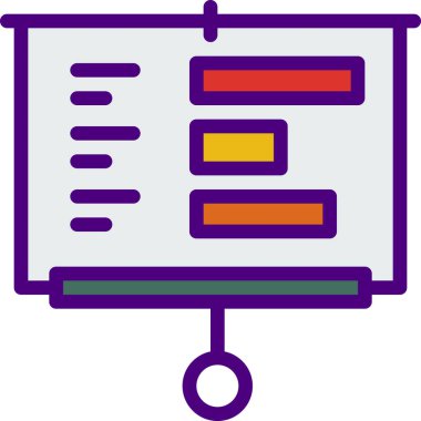 analitik web simgesi, vektör illüstrasyonu 