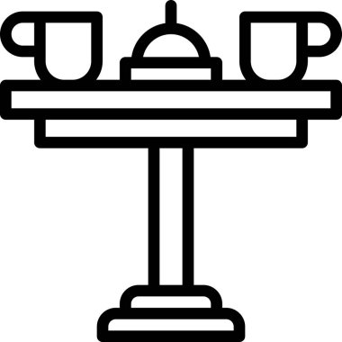 Tablo simgesi, vektör illüstrasyonu yemek 