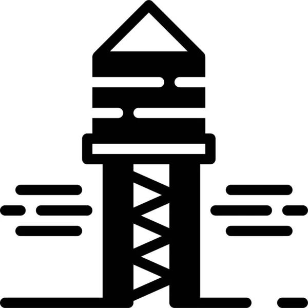 Значок Водонапорной Башни Векторная Иллюстрация — стоковый вектор