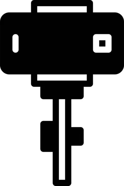 Selfie Stick Web Icon Simple Illustration — Stock Vector