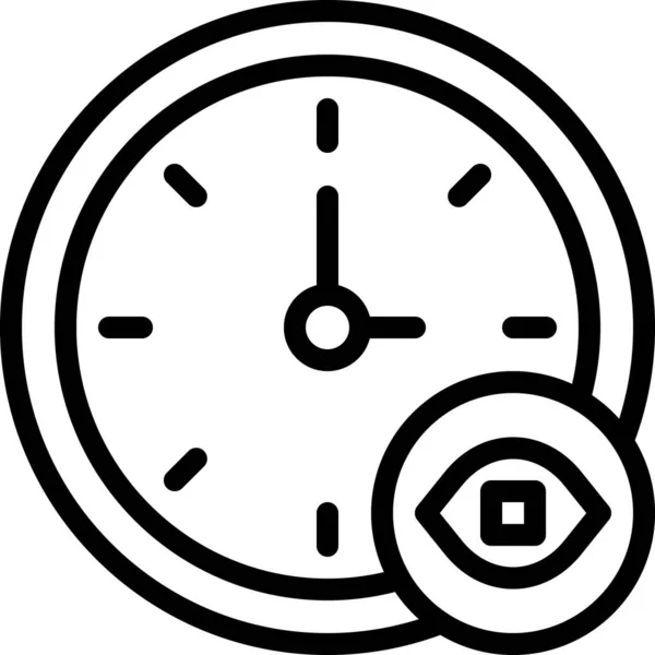 Clock Simple Vector Icon Design Time Concept — Stock Vector