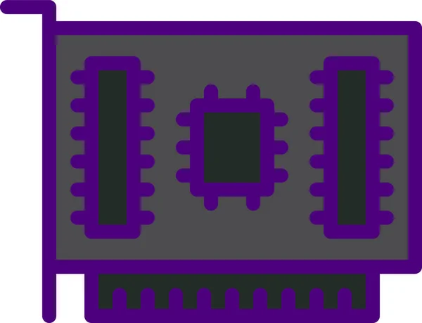 Carte Circuit Imprimé Icône Vectorielle — Image vectorielle