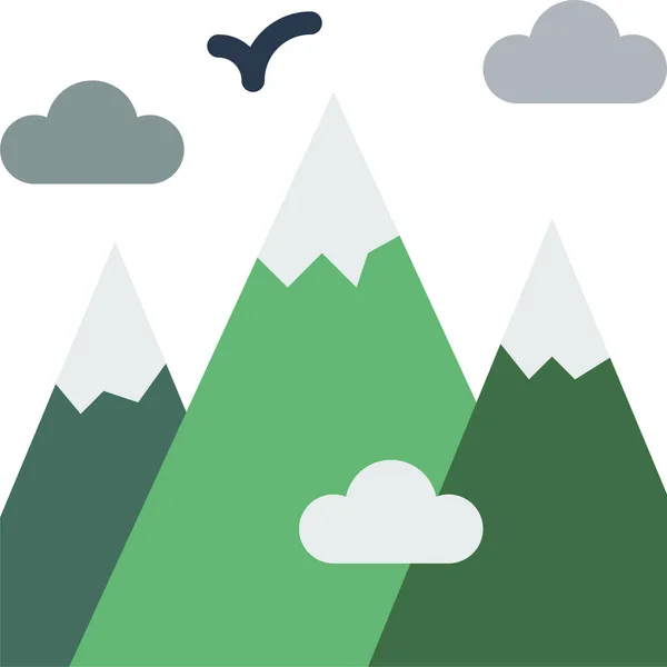 Icono Montaña Ilustración Vectorial — Vector de stock