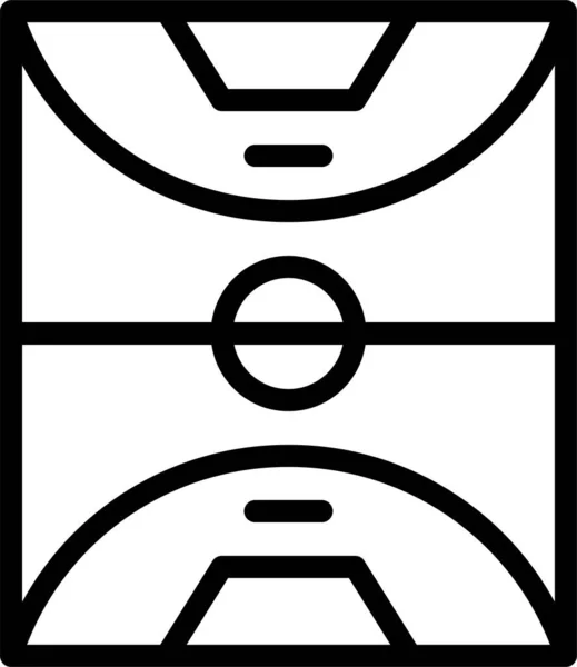 Basketball Yard Web Icon Ilustrare Simplă — Vector de stoc