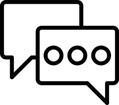 Sohbet simgesi, basit vektör illüstrasyonu 