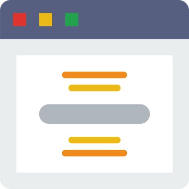 Arama simgesi, basit vektör illüstrasyonu 