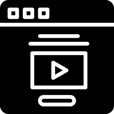 Video Başlığı web tasarım vektörü simgesi