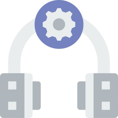 Ayarlar simgesi, basit vektör illüstrasyonu 