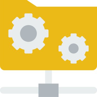 Ayarlar simgesi, basit vektör illüstrasyonu 